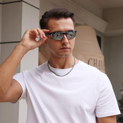 Mens Sports Polarized Sunglasses UV Protection Sunglasses for Men 8177S