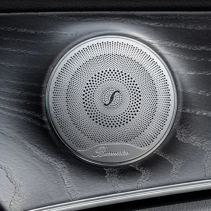 4Pcs Car Door Audio Speaker Decor Cover Loudspeaker 3D Trim Sticker for Mercedes Benz AMG C E Class W205 W213 GLC 2016 2017 Car Styling Accessories