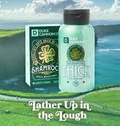 Duke Cannon Shamrock THICK Wicked Minty Body Wash – Extra-Thick, Hydrating Men'S Body Wash with Refreshing Mint Scent, 17.5 Oz (Pack of 3)