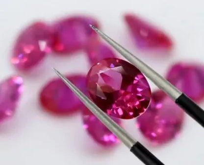 Brilliant Cut AAAAA Red Pink Ruby Pink Sapphire Oval Cut For Making Jewelry Rings