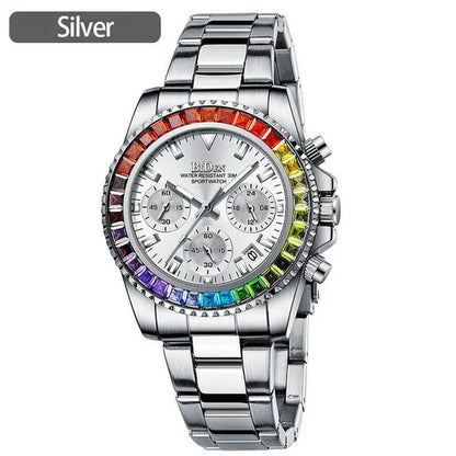 Women Rhinestone Watch Fashion Bling Casual Ladies Watch Female Quartz Rose Gold Watch Crystal Diamond Bracelet Watches For Women Montre Femme Relojes Damen Uhren Orologi Donna