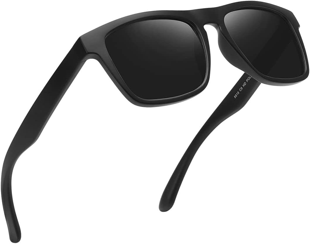 Polarized Sunglasses for Men Women UV Protection Square Frame Sport Fishing Driving Sunglasses