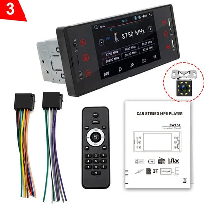 ESSGOO 1Din 5 Inch IPS HD Touch Screen Car MP5 Player Bluetooth 2USB FM Radio Car Stereo Support Mirrorlink and Rear View Camera