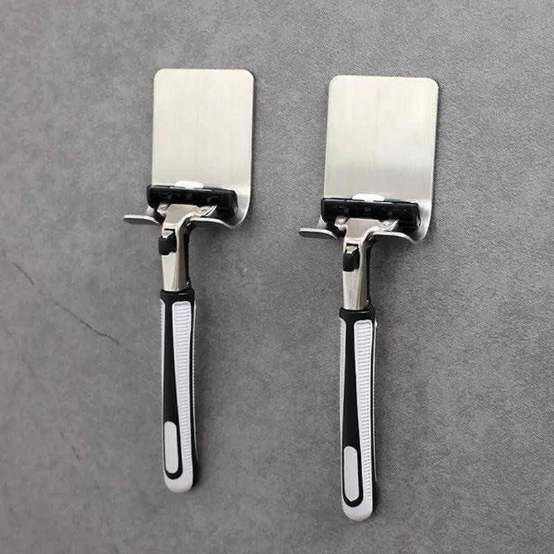 304 Stainless Steel Razor Holder Men Shaving Shaver Razor Stand Shelf Shaving Razor Storage Rack Bathroom Hook Organizer