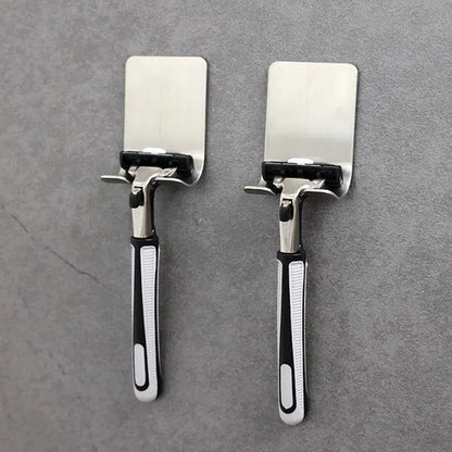 304 Stainless Steel Razor Holder Men Shaving Shaver Razor Stand Shelf Shaving Razor Storage Rack Bathroom Hook Organizer