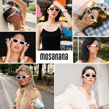 Oval Cat Eye Sunglasses for Women Retro Y2K Style MS52372