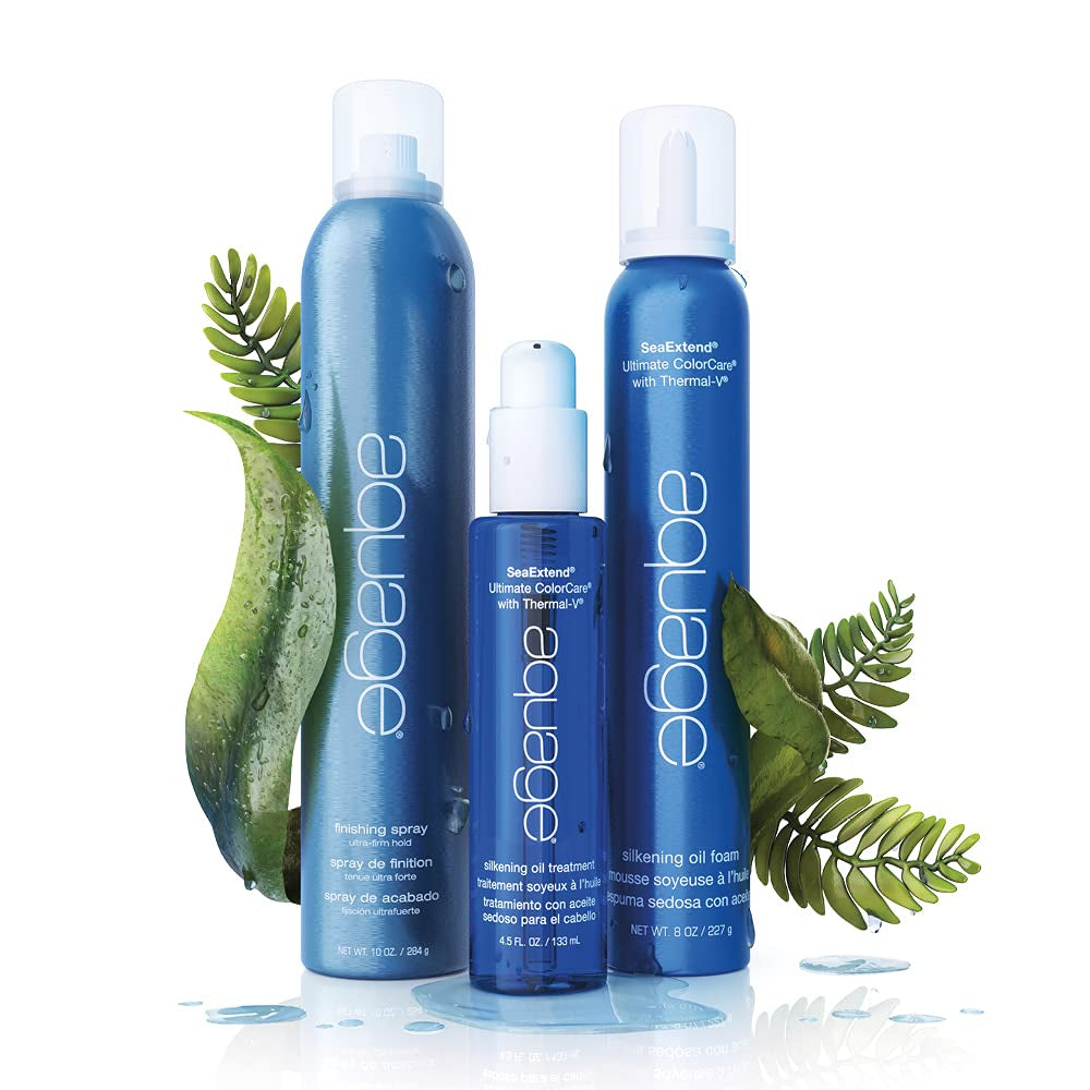 AQUAGE Finishing Spray LVOC, Fast-Drying, Fine-Mist Hairspray for Firm Hold, and a Humidity Resistant Lasting Style, 12.5 Oz - Packaging May Vary