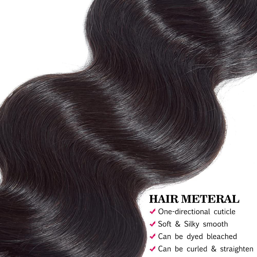 Body Wave Bundle 10A Grade Human Hair Bundles 100% Unprocessed Brazilian Virgin Hair Bundles Double Weft Brazilian Body Wave Bundles(Single Bundle)
