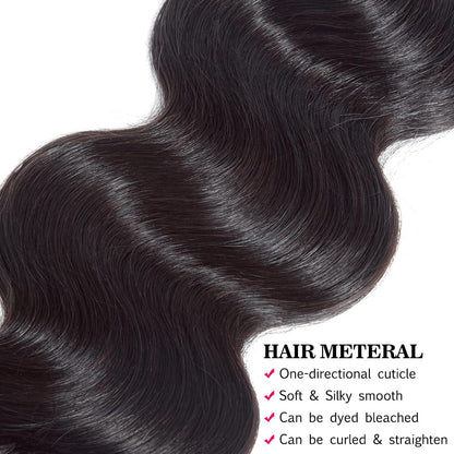 Body Wave Bundle 10A Grade Human Hair Bundles 100% Unprocessed Brazilian Virgin Hair Bundles Double Weft Brazilian Body Wave Bundles(Single Bundle)