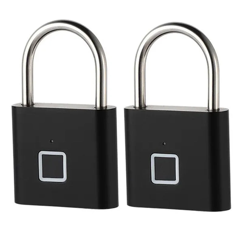 Fingerprint Padlock Smart Keyless USB Rechargeable Door Lock IP56 Waterproof USB Rechargeable-2/1PCS