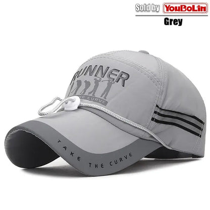 Extended Brim, Quick Drying Fabric, Reflective Strip and Windproof Rope, Outdoor Sport Baseball Cap. New Fashion Casual UV Proof Snapback Hats Suitable for Mountaineering and Fishing in Summer