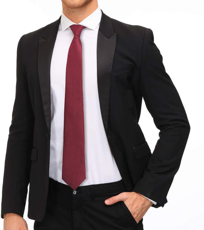 Extra Long Ties for Men Big and Tall Neckties Woven Jacquard Classic Neck Tie Business Wedding