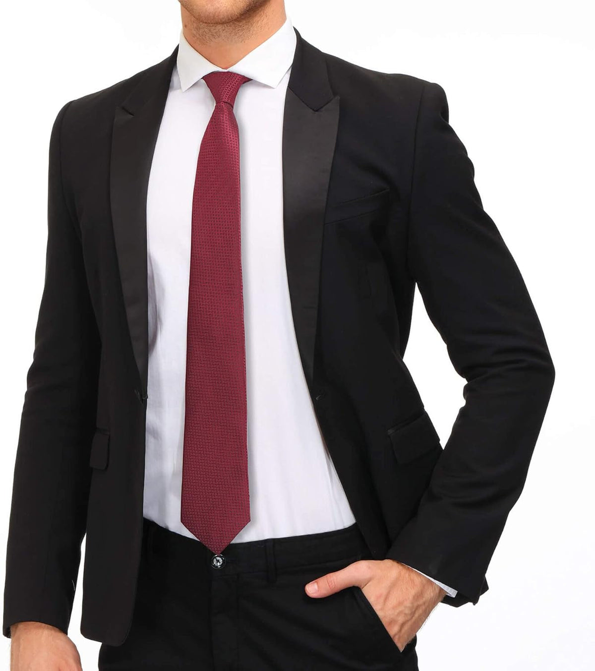Extra Long Ties for Men Big and Tall Neckties Woven Jacquard Classic Neck Tie Business Wedding