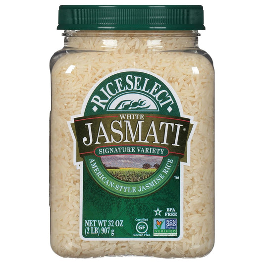 Jasmati Rice, Long-Grain Jasmine Rice, Premium Gluten Free Rice, Non-Gmo, 32 Ounce Jar