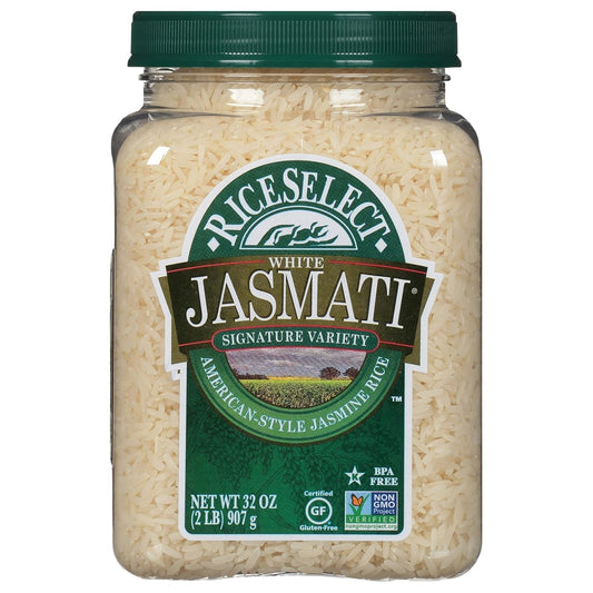 Jasmati Rice, Long-Grain Jasmine Rice, Premium Gluten Free Rice, Non-Gmo, 32 Ounce Jar