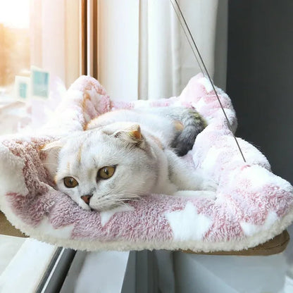 Cat Hammock Cute Hanging Beds Comfortable Sunny Seat Window Mount Pet product Soft Pet Shelf Supplies Detachable Bearing 20kg