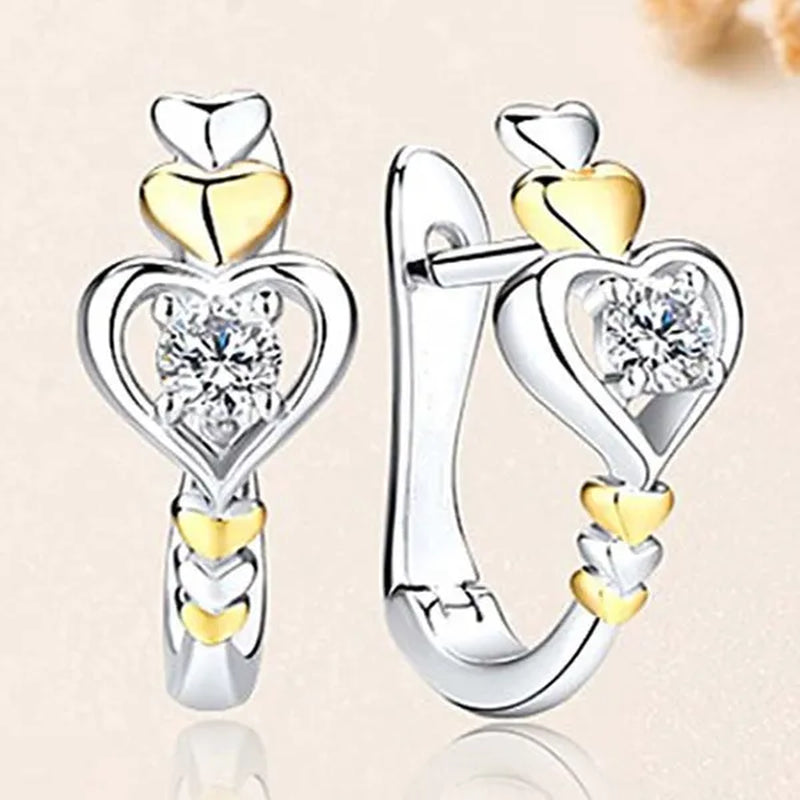 Creative Love Shape Weight Loss Earrings   Heart To Heart Diamond Slim Earrings Chakra Burning Fat Magnetic Therapy Weight Loss Jewelry Gifts