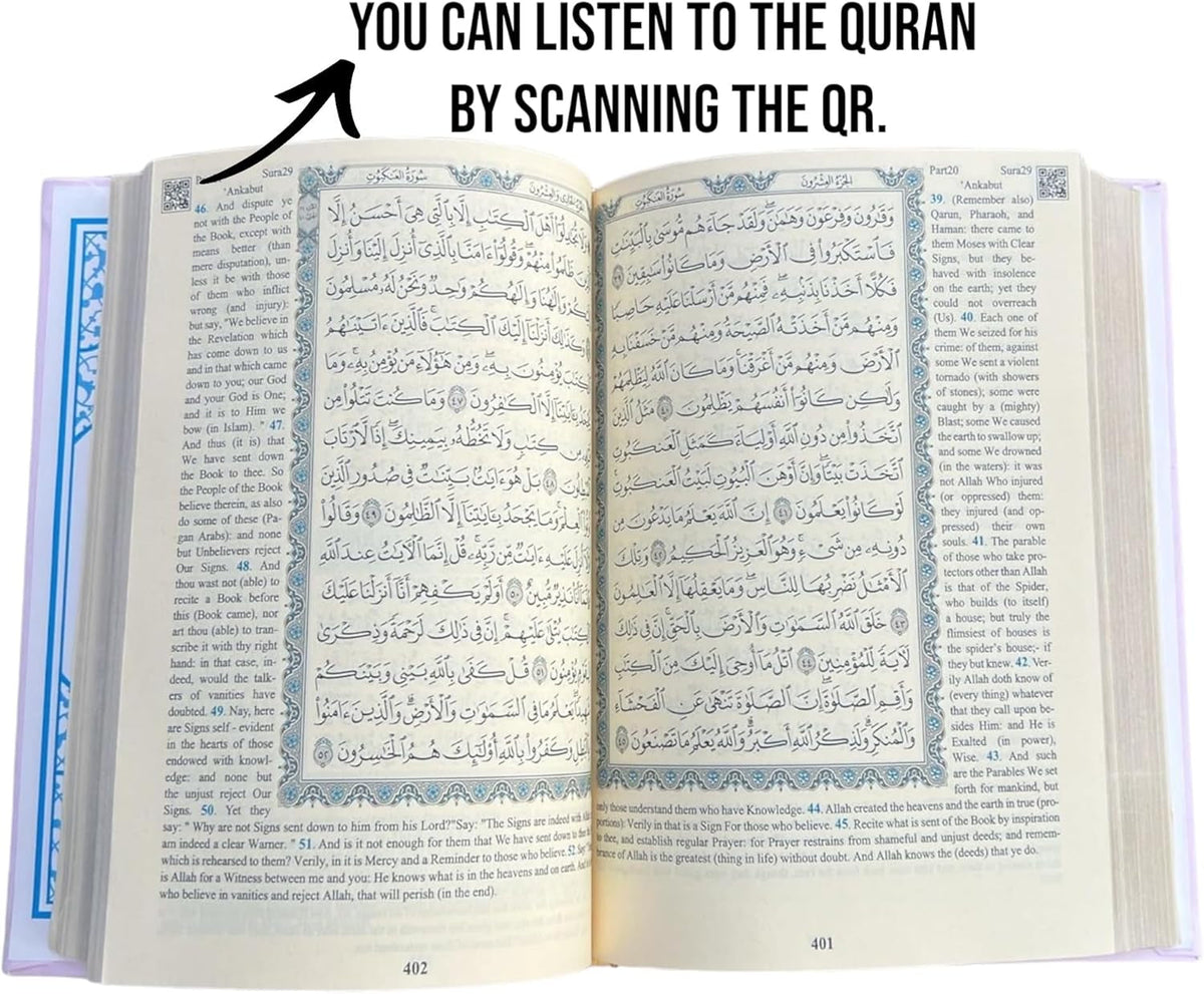 English Translate Thermo Leather Covered Quran |Quran Size:8 * 5.5 * 1.2 İnch/20 * 14 * 3Cm | the Holy Quran | Great Ramadan Gifts for Muslim Men,Women (Soft Pink, Quran)