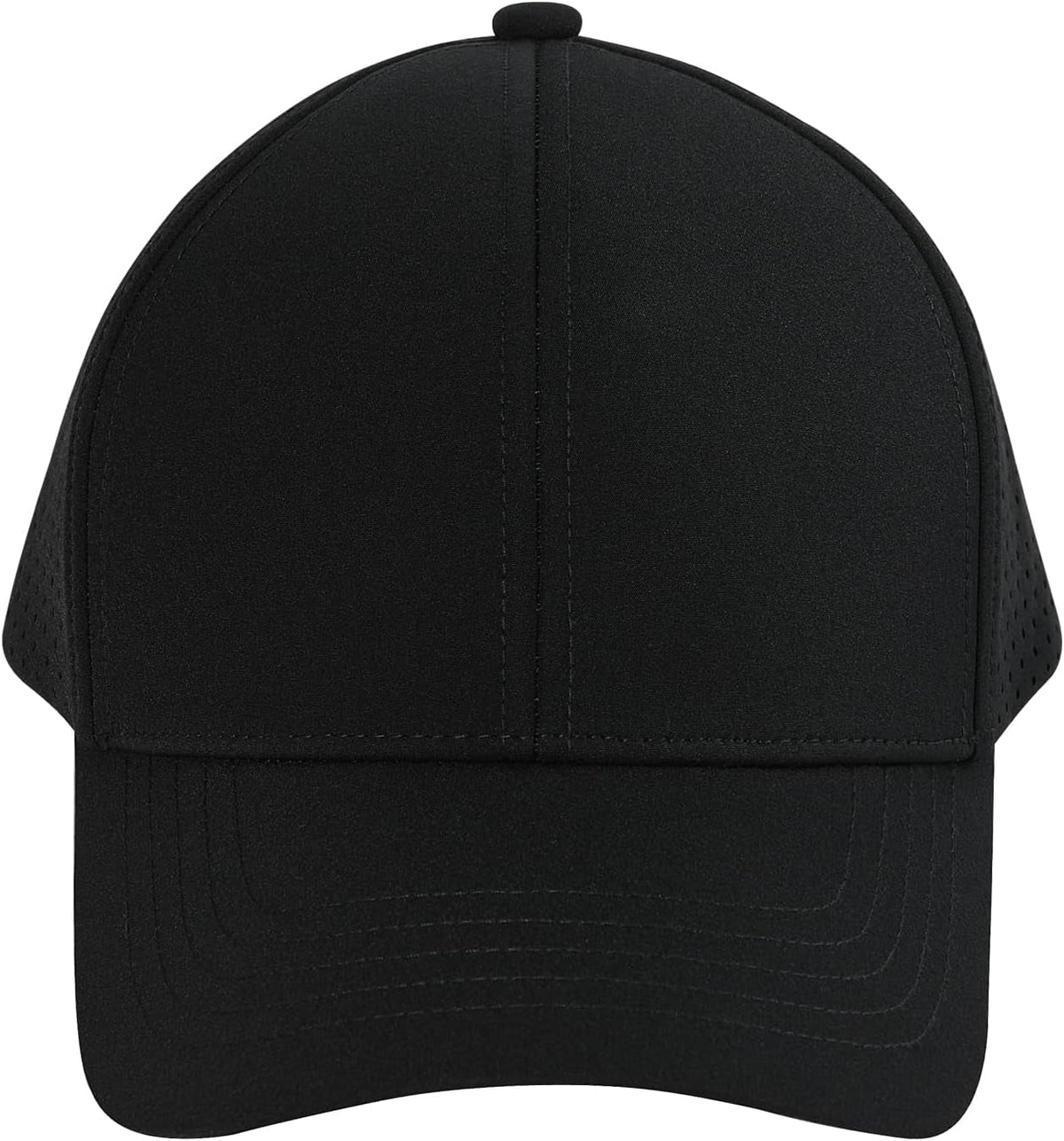 Men Quick Dry Baseball Cap Laser Cut Mesh Ball Curved Brim Snapback Hat