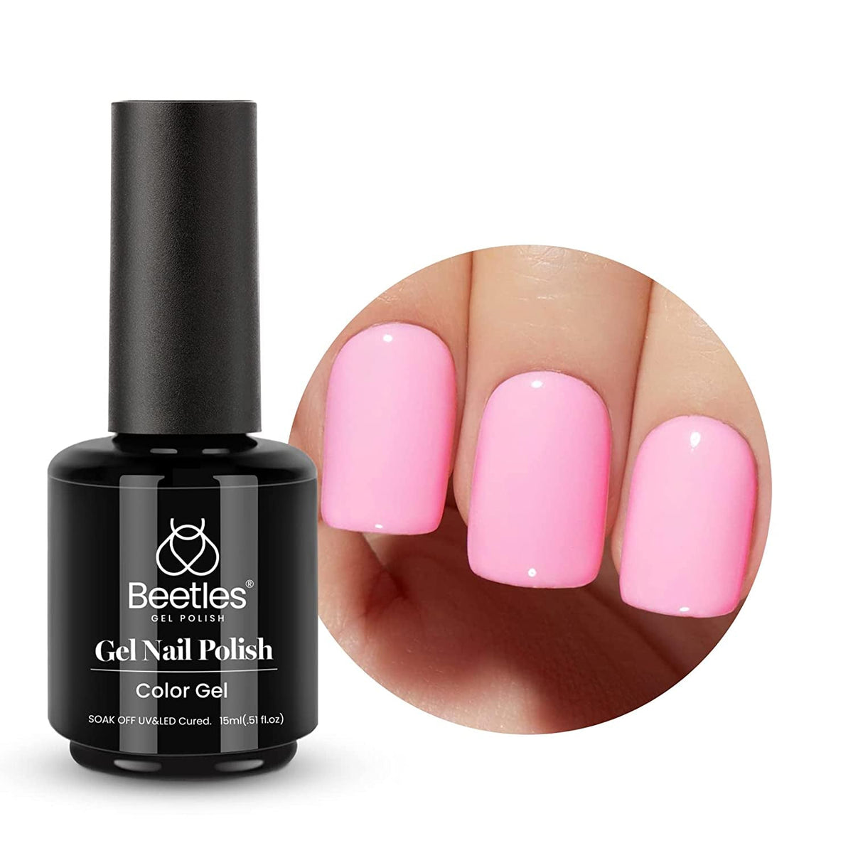 Beetles Gel Nail Polish, 1Pcs 15ml Electric Punk Bright Blue Color Gel Polish Soak Off Uv LED Gel Nail Art DIY Gel Nail Manicure for Girls Women Gifts Spring