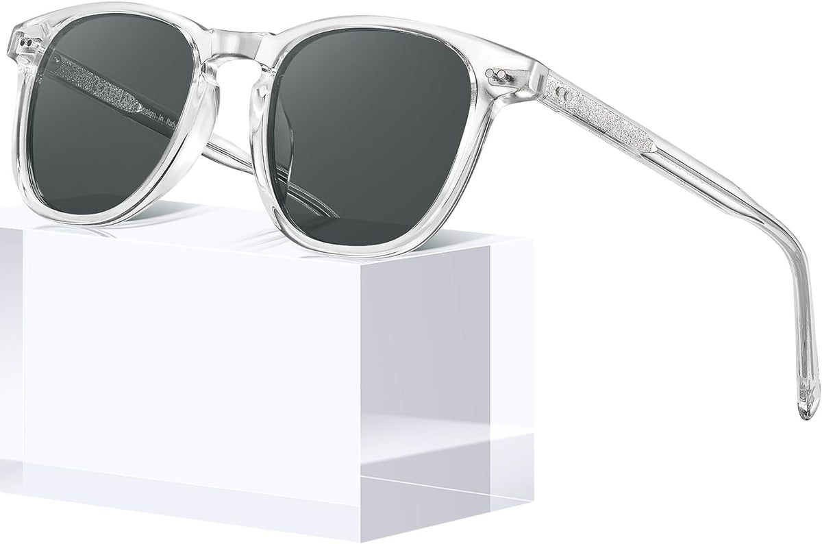 Retro Polarized Sunglasses for Women Small and Medium Face UV Protection, Handcrafted Acetate Frame Sunnies CA5285