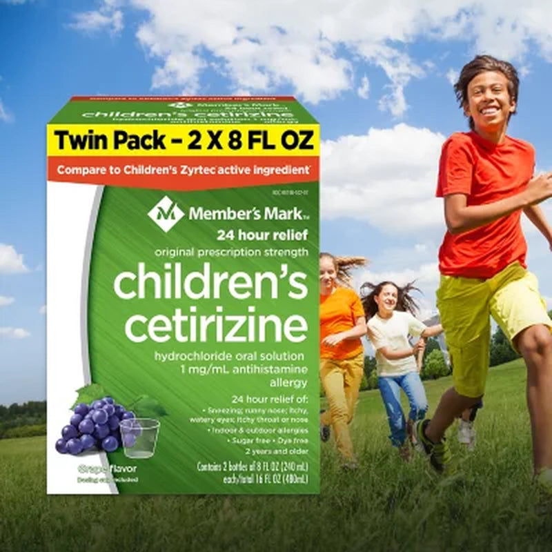 Member'S Mark Children'S Cetirizine Allergy Relief Oral Solution, Sugar-Free Grape Flavor