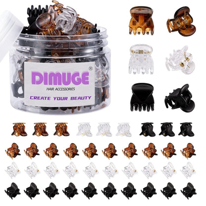 1/2 Inch Durable Mini Small Hair Claw Clips 45Pcs Great for Women & Girls Design Hairstyles, Grip Stronger Jaw Tiny Hair Clips for Hold Hair Back, Bangs, Others Styling.