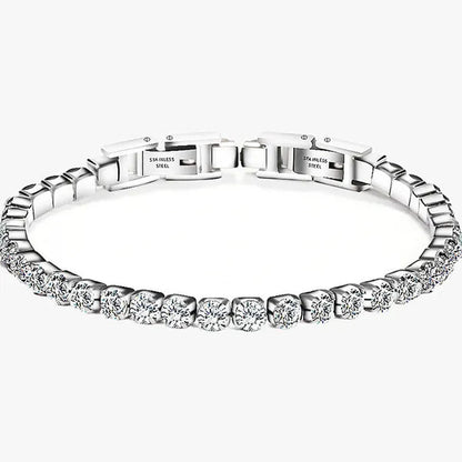 Women's Chain Bracelets 14K Gold Plated Cubic Zirconia Classic Tennis Bracelet Gold Bangle for Lady AD1174