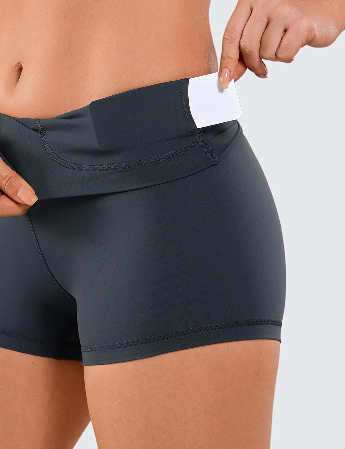Women'S Naked Feeling Biker Shorts - 3 Inches High Waisted Yoga Workout Running Spandex
