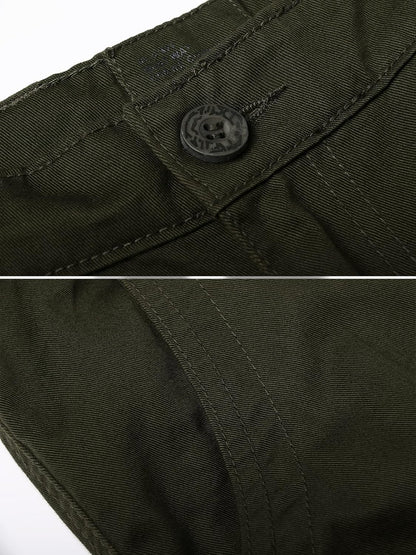 Men'S Cotton Casual Cargo Work Pants Baggy Camo Tactical Combat Trousers with 8 Pockets (No Belt)