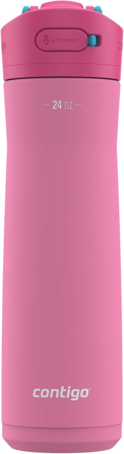Ashland Chill 2.0 Stainless Steel Water Bottle with AUTOSPOUT Lid, 24 Oz, Azalea