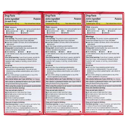 Children'S Tylenol Oral Suspension, Cherry, 4 Oz., 3 Pk.