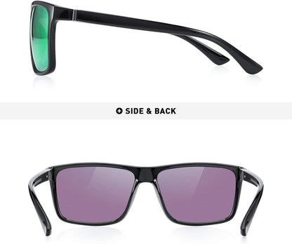 Rectangular Polarized Sports Sunglasses for Men Women Cycling Driving Fishing UV400 Protection S8225