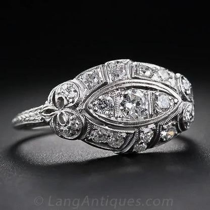 Womens Vintage Jewelry 925 Sterling Silver Ring Round Cut3.67CT Paved Diamond Antique Proposal Gift Rings Bridal Wedding Band Size 6-10