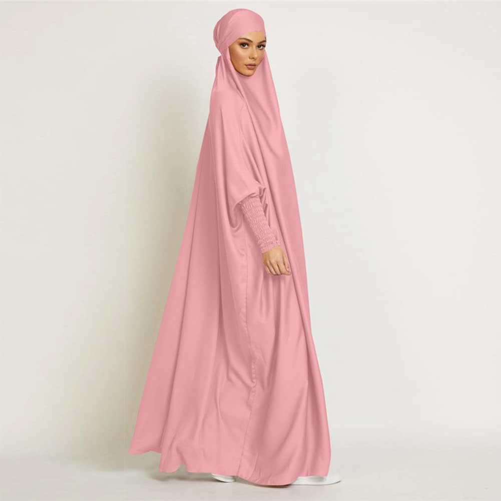 Muslim One Piece Prayer Hijab Dress Women Hooded Abaya Full Cover Islam Dubai Modest Robe