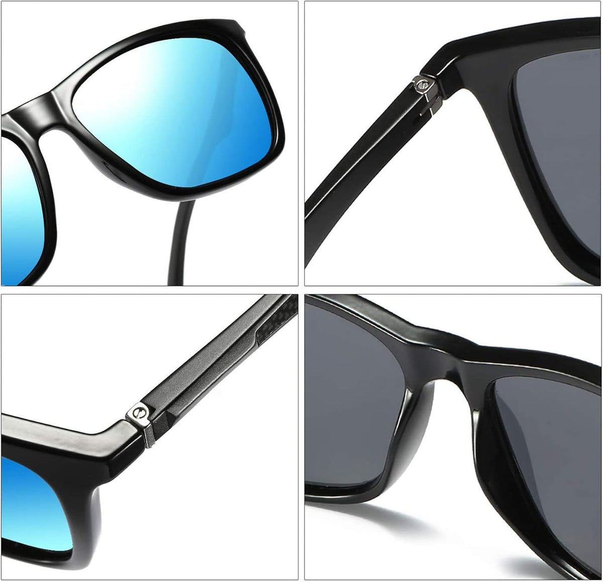 Polarized Sunglasses for Men Aluminum Mens Sunglasses Driving Rectangular Sun Glasses for Men/Women