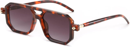 Vintage Square 70s Flat Aviator Sunglasses Women Men Classic Retro Stylish Frame UV400 Sunglasses B2622