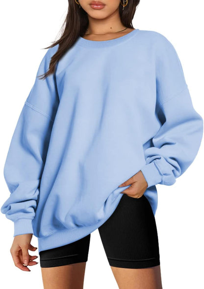 Sweatshirts for Women Hoodies Oversized Crewneck Tops Sweaters Comfy Fall Winter Outfits Clothes 2025 Fashion