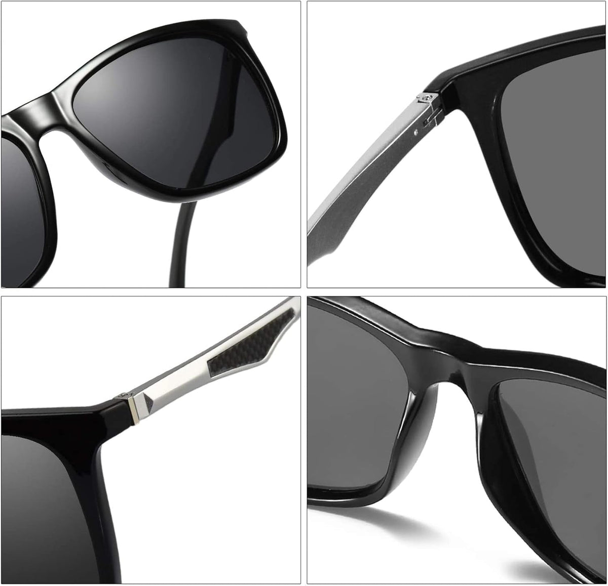 Polarized Sunglasses for Men Aluminum Mens Sunglasses Driving Rectangular Sun Glasses for Men/Women