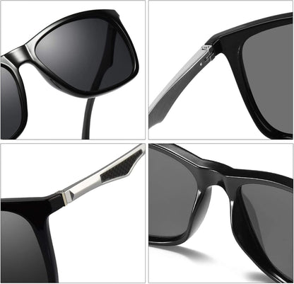 Polarized Sunglasses for Men Aluminum Mens Sunglasses Driving Rectangular Sun Glasses for Men/Women