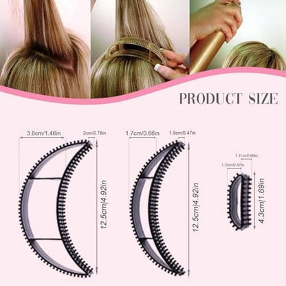 Coiler Set Black Styling Hair Accessories for Volume and Hair Accessories for Women and Girls (Pack of 5)