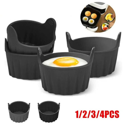 Air Fryer Egg Mould,Silicone Ramekins for Air Fryer Tools Reusable Air Fryer Baking Cup Air Fryer Accessories