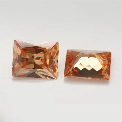 Unheated 10.00 Cts Natural Mined 10mmx12mm Sri-Lanka Champagne Sapphire Rectangle Cut VVS Gem