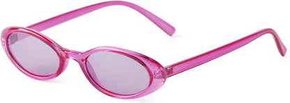 Trendy Oval Sunglasses Women 90’s Vintage Sun Glasses Fashion Tinted Glasses UV400 Protection