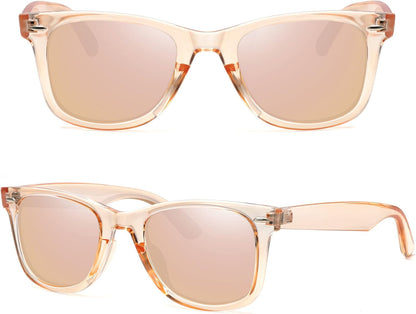 Polarized Sunglasses for Women Men Classic Retro Square Frame Driving Trendy Sun Glasses UV Protection