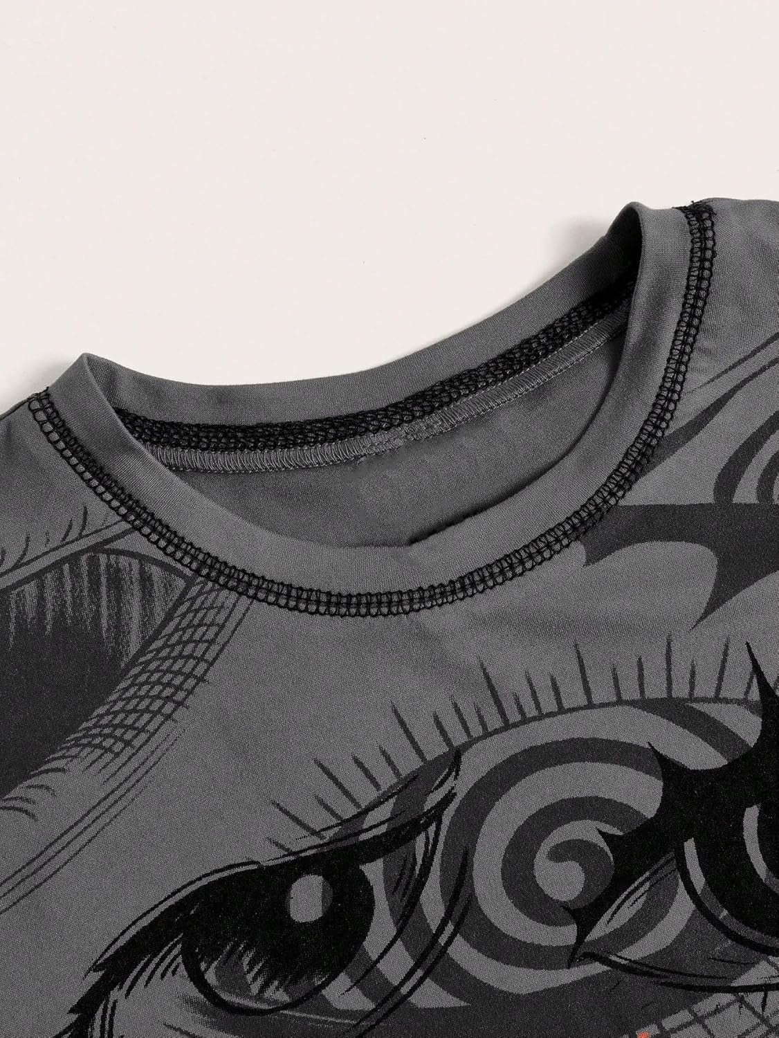 Women'S Y2K Goth Tops Graphic Vintage Eye Print Crop Tops Short Sleeve Summer Going Out Tees T Shirts