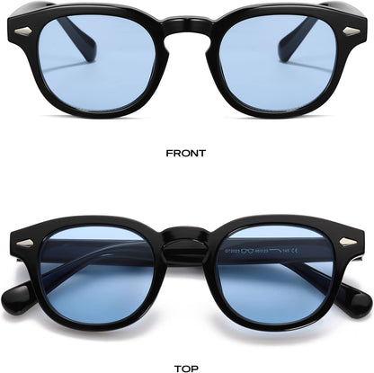 Unisex Vintage Retro round Style Tinted Sunglasses for Men Women Fashion Circle Sun Glasses 46Mm