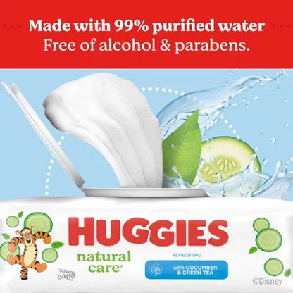 Huggies Natural Care Baby Wipes, Cucumber and Green Tea, 17 Pk., 1088 Wipes