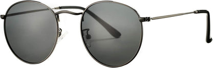 Small Round Metal Polarized Sunglasses for Women Retro Designer Style