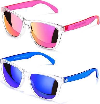 Sunglasses Womens,Classic Square Frame UV400 Mirrored Lens,Sunglasses Fit for Beach,Vacation,Driving